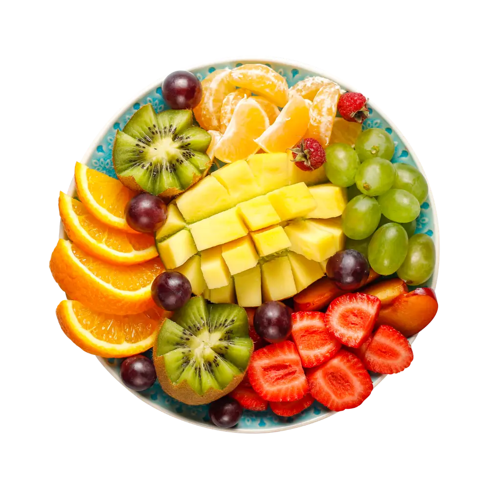 Plato de comida saludable